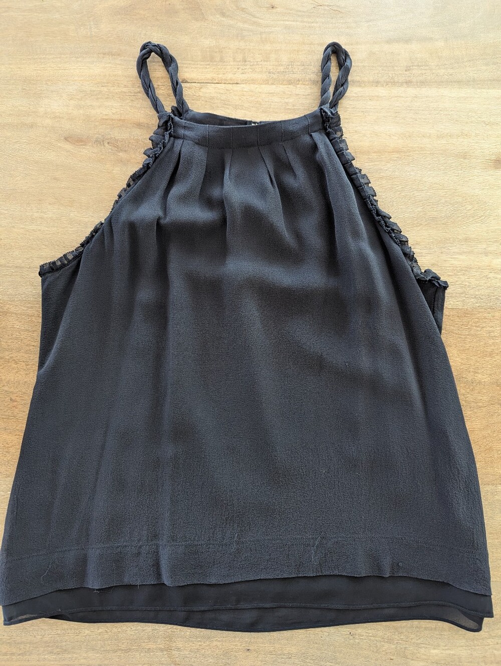 Women’s Navy Braided Strap Halter Top